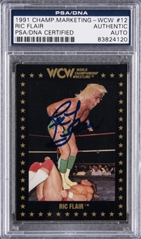 1991 Championship Marketing WCW #12 Ric Flair Autograph - PSA/DNA CERTIFIED AUTHENTIC 